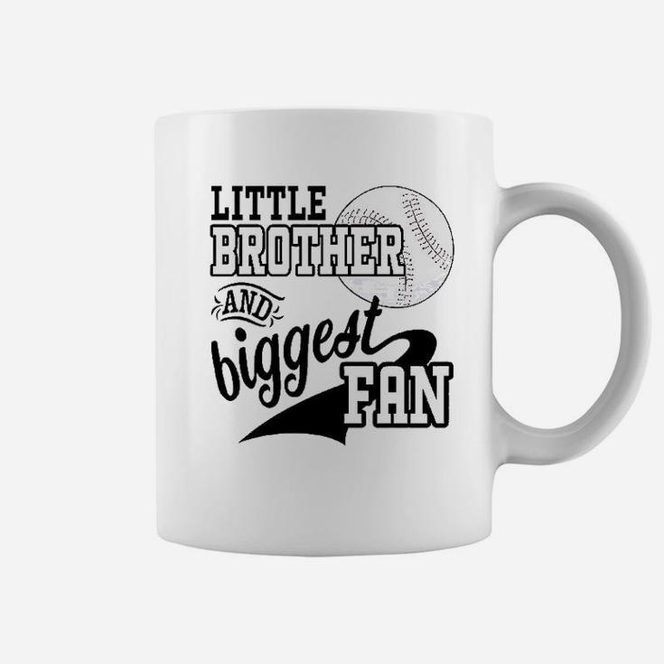 Little Brother And Biggest Fan Baseball Family Coffee Mug