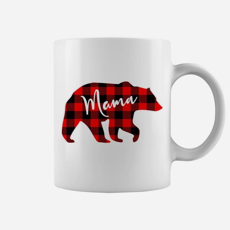 Mama Bear Red Plaid Matching Family Christmas Sweatshirt Coffee Mug