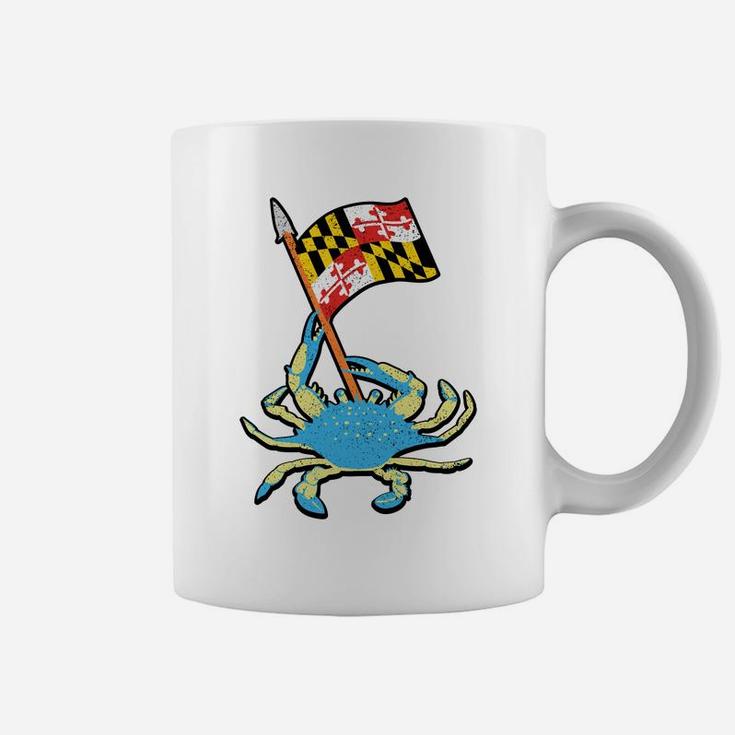 Maryland State Flag Blue Crab Crabbing Shirt Men Women Kids Sweatshirt Coffee Mug