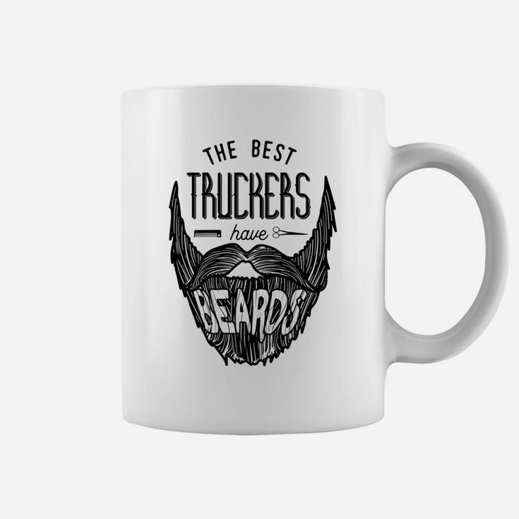Mens Bearded Trucker Truck Driver Shirt Bearded Truck Driver Gift Coffee Mug
