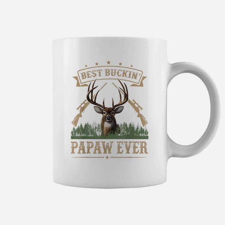 Mens Fathers Day Best Buckin' Papaw Ever Deer Hunting Bucking Coffee Mug