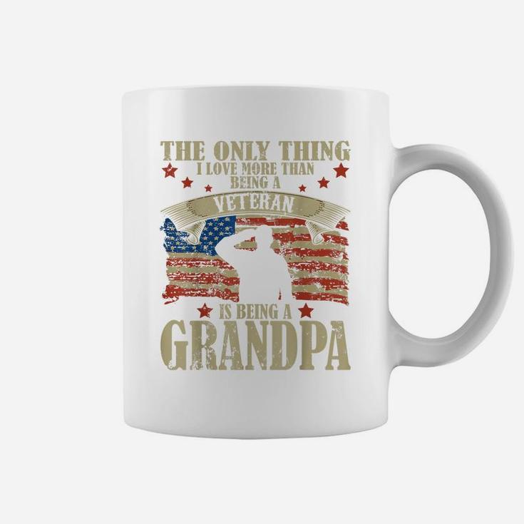 Mens Mens The Only Thing I Love More Than Being A Veteran Grandpa Coffee Mug