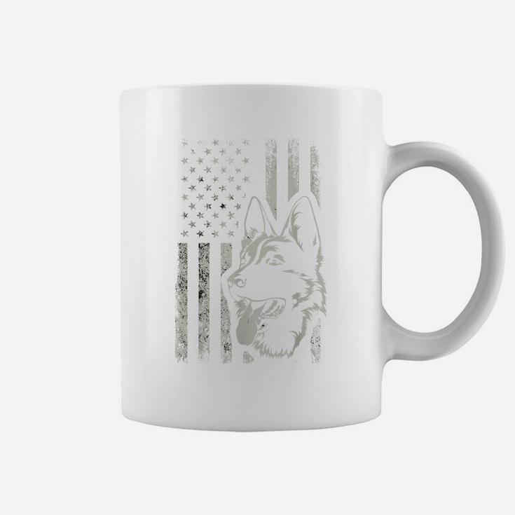 Patriotic German Shepherd American Flag Dog Lover Gift Coffee Mug