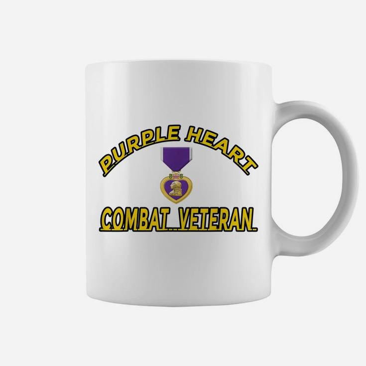 Purple Heart Combat Veteran T-Shirt Coffee Mug