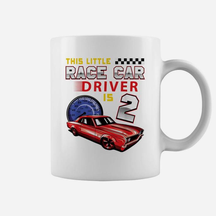 Race Car 2Nd Birthday Toddler Boy Racing 2 Year Old Coffee Mug
