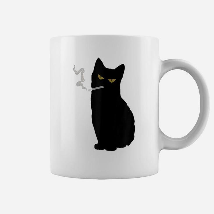 Rebel Smoking Bad Black Cat Funny Black Cat Gift Coffee Mug
