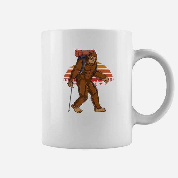 Retro Bigfoot Hiking Men Funny Hiker Gift Coffee Mug