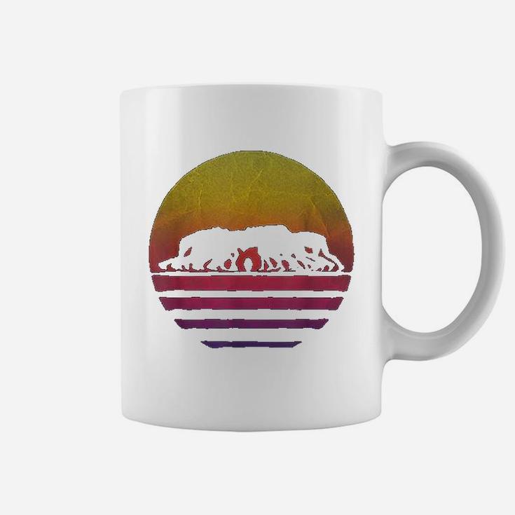 Retro Vintage Sunset Old School Rugby Sport Game Funny Gift Coffee Mug