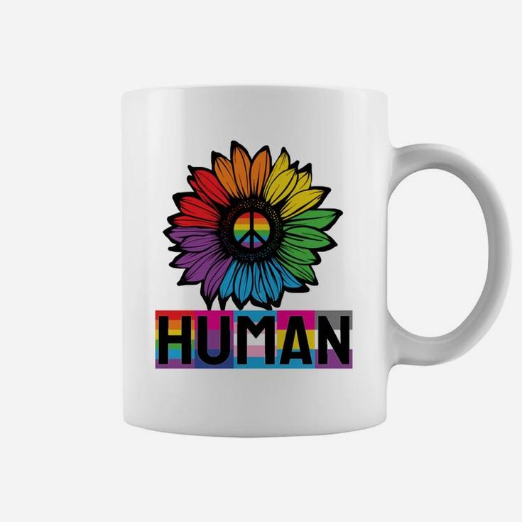 Sunflower Human Lgbt Flag Gay Pride Month Lgbtq Sweatshirt Coffee Mug