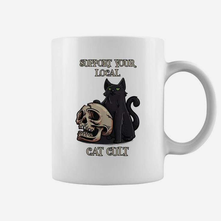 Support Your Local Cat Cult - Funny Cat Occult Coffee Mug