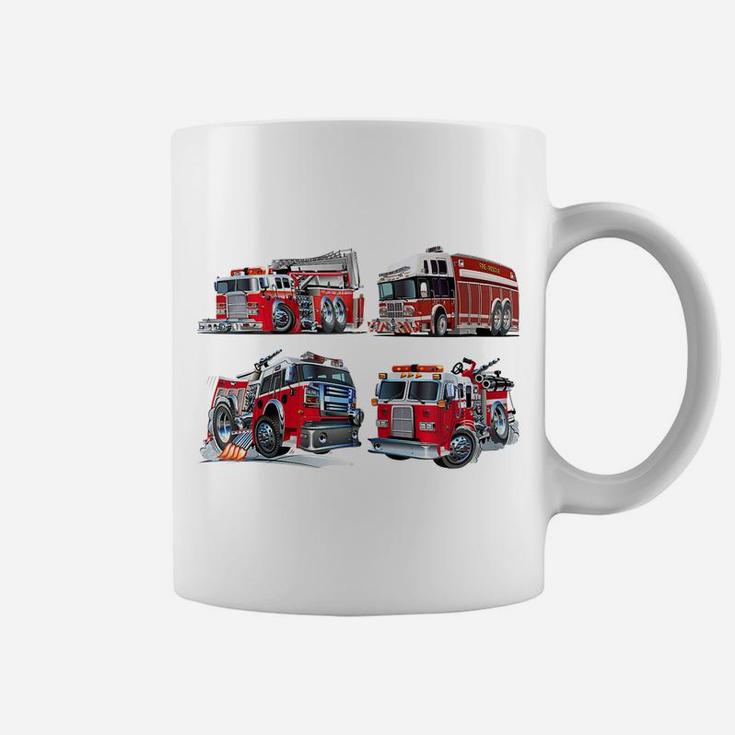 Types Of Fire Truck Boy Toddler Kids Firefighter Xmas Gifts Zip Hoodie Coffee Mug