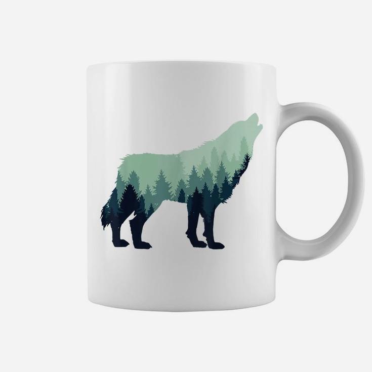 Wolf Nature Forest Outdoor Hiking Camping Hunting Gift Coffee Mug