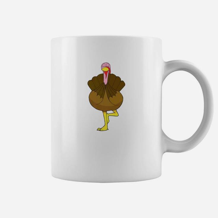Yoga Turkey Funny Thanksgiving Day Graphic Coffee Mug