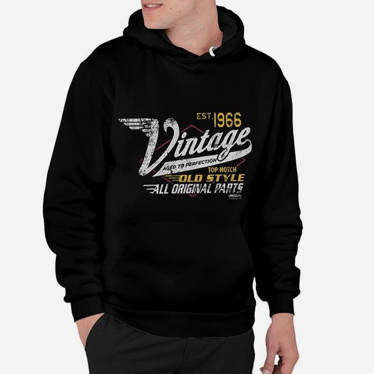 55th Birthday Gift Vintage 1966 Aged To Perfection Vintage Racing Hoodie