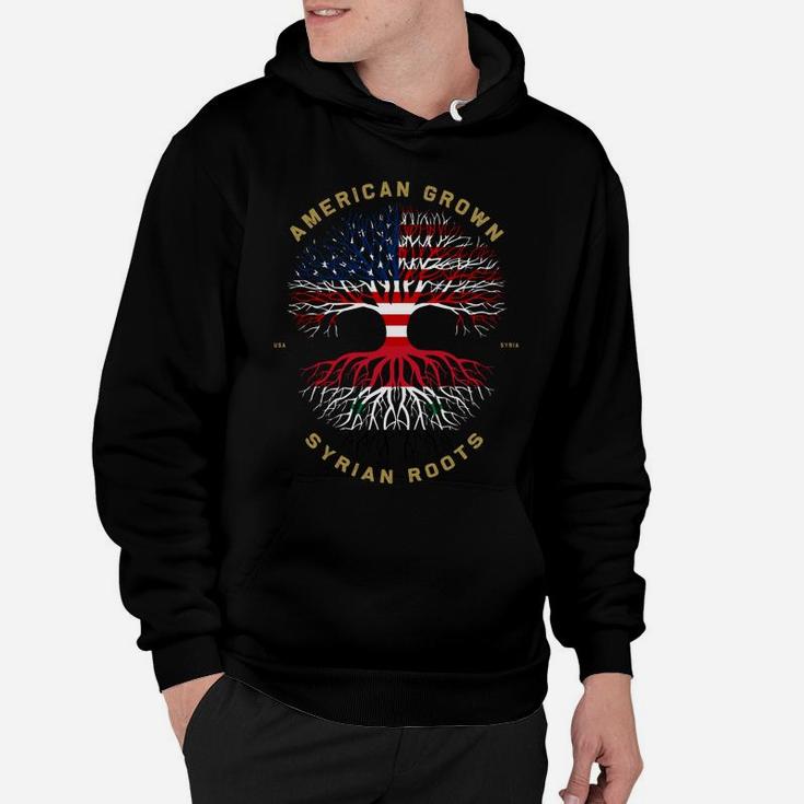 American Grown With Syrian Roots Tree Usa Flag Unique Gifts Sweatshirt Hoodie