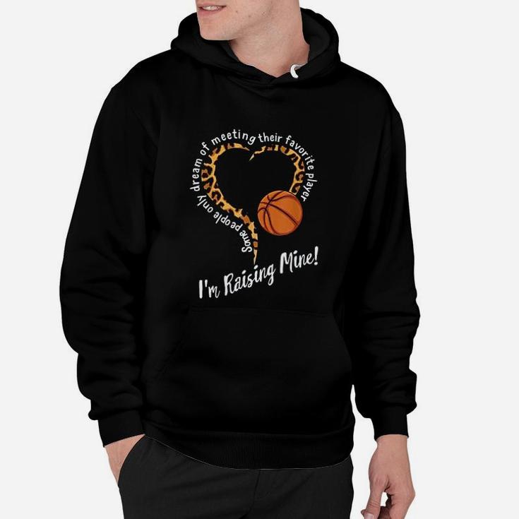 Basketball Mom Mothers Day Raising Favorite Player Leopard Hoodie