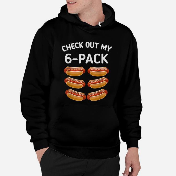 Check Out My 6 Pack Hot Dog Funny Gift Hot Dogs Lovers Gym Hoodie