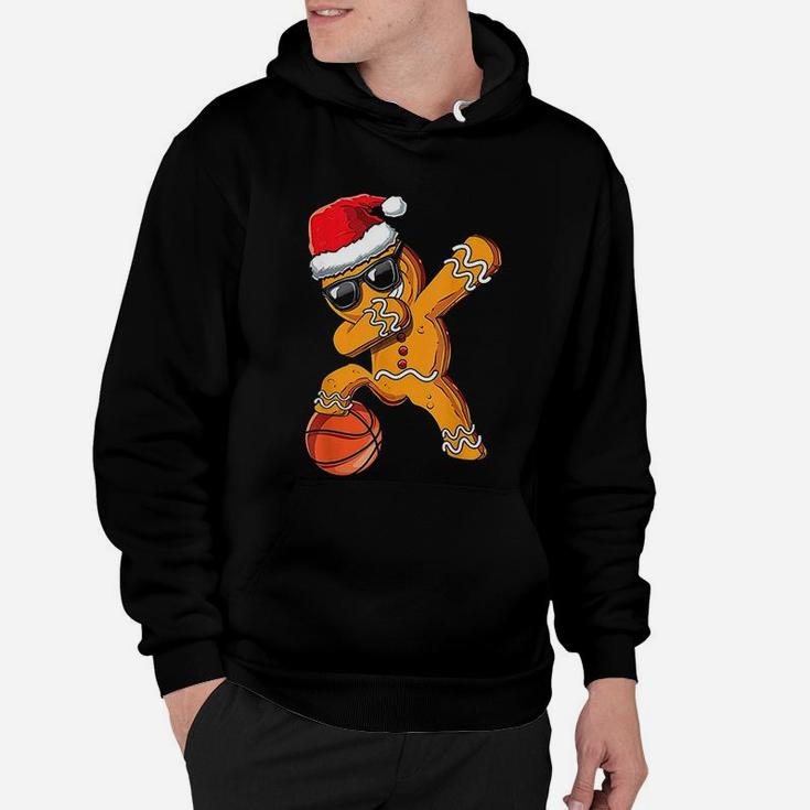 Christmas Dabbing Gingerbread Man Dab Cool Basketball Gift Hoodie