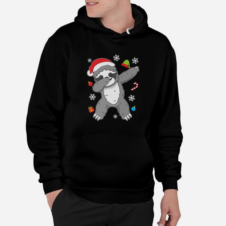 Christmas Funny Sloth Dab Dance Dancing Gift Hoodie