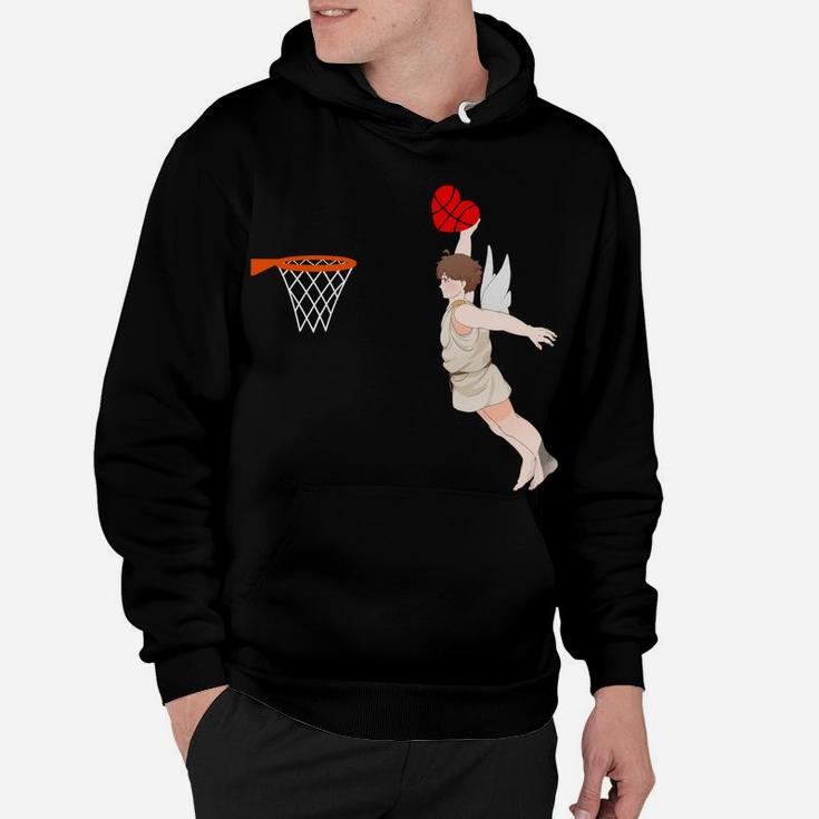 Cupid Dunk Cute Valentines Day For Basketball Lovers Hoodie
