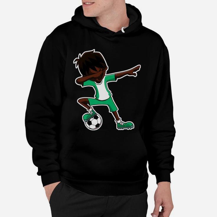 Dabbing Soccer Boy Nigeria Jersey, Nigerian Kids Dab Gifts Hoodie