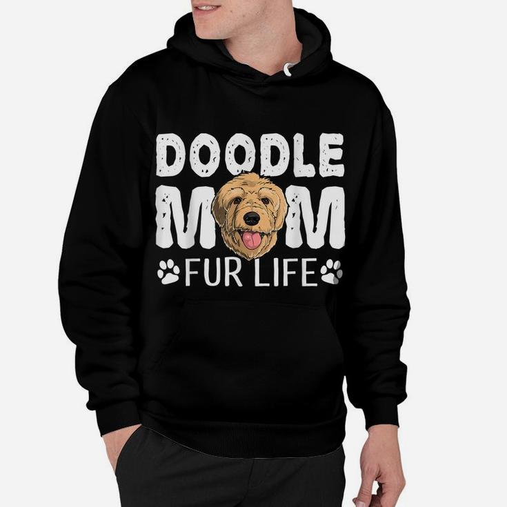 Doodle Mom Fur Life Funny Dog Pun Goldendoodle Cute Hoodie