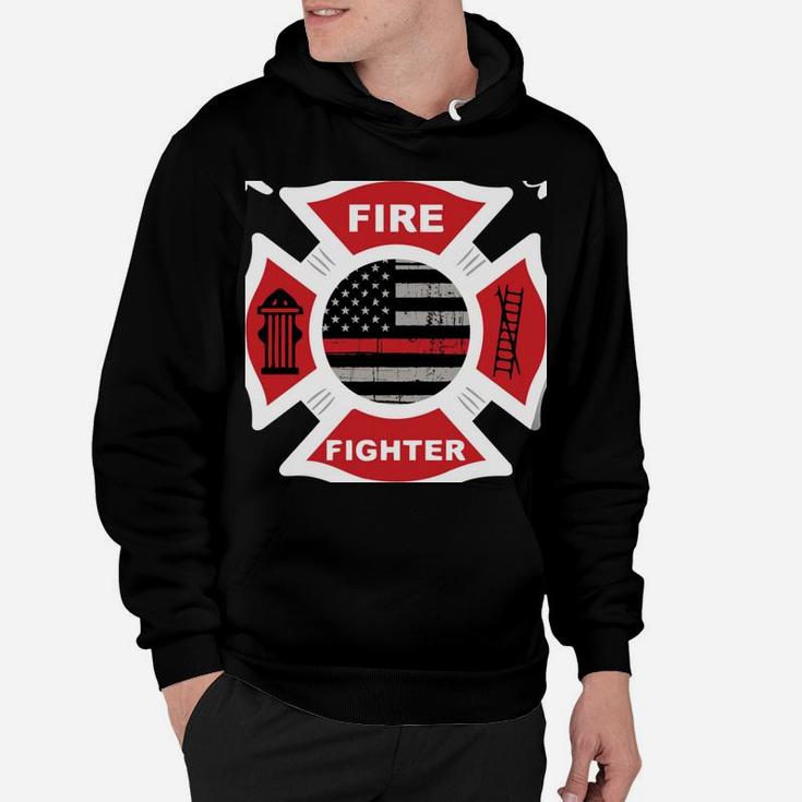 Firefighter Mom Thin Red Line Flag Sweatshirt Hoodie