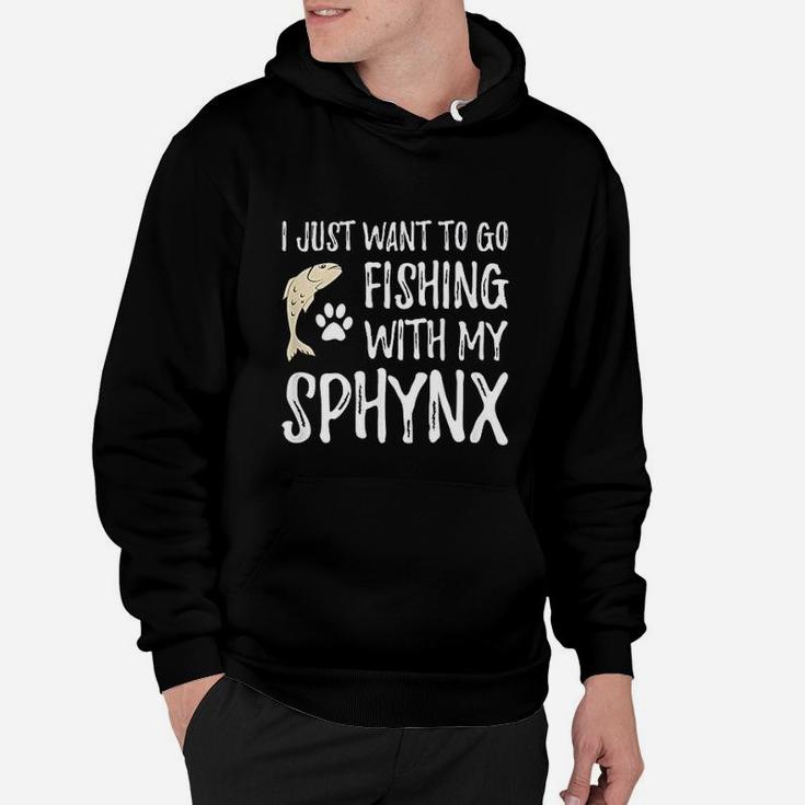 Fishing Sphynx For Boating Cat Mom Or Cat Dad Hoodie