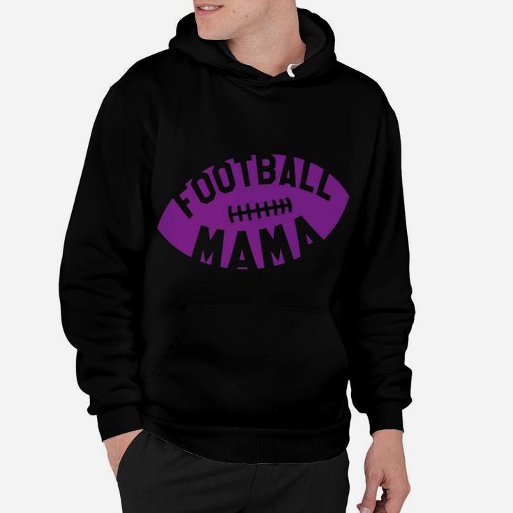 Football Mama Purple Helmet Retro Mom Gift Hoodie