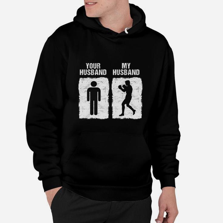 Funny Boxing My Husband Your Husband Wife Bride Boxer Hoodie