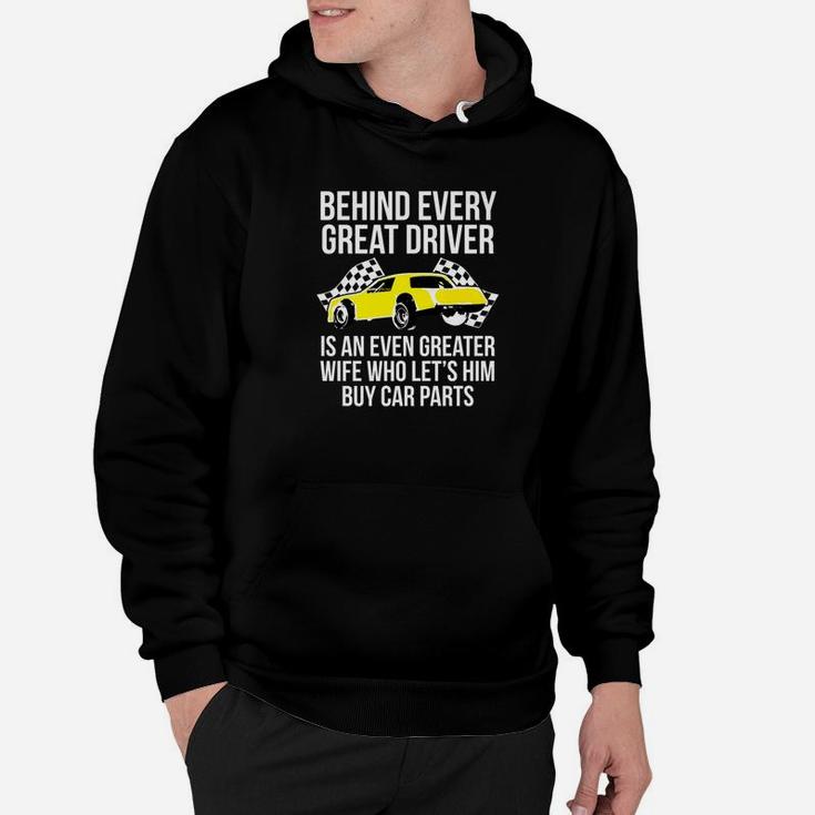 Funny Husband Driver Great Wife Racing Car Parts Hoodie