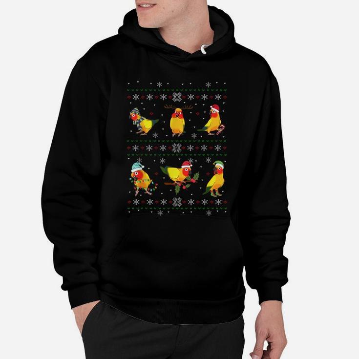 Funny Santa Parrot Decorations Sun Conure Ugly Christmas Hoodie