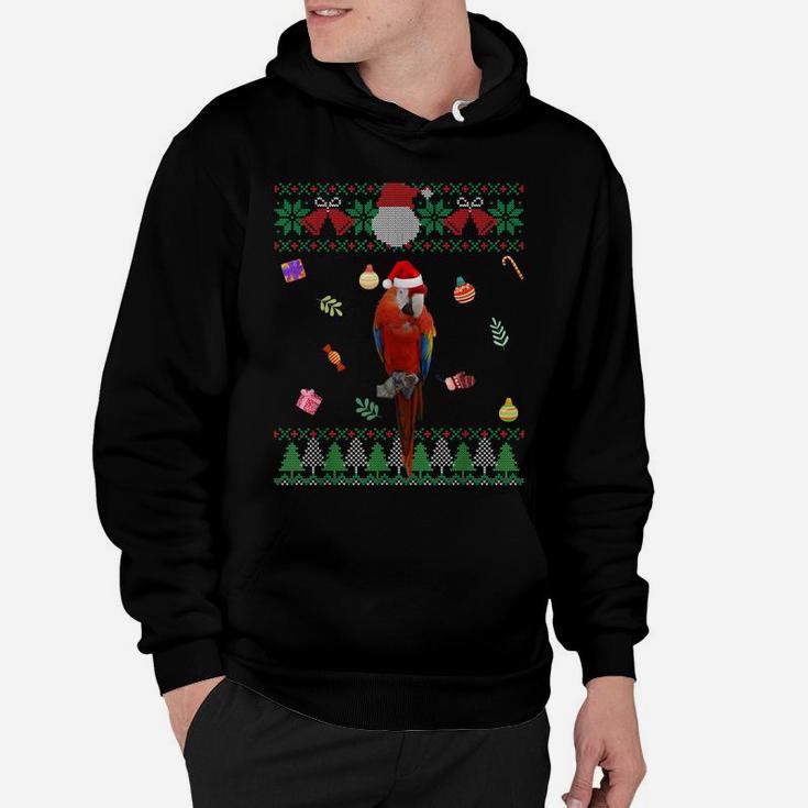 Funny Ugly Sweater Christmas Animals Santa Parrot Lover Hoodie