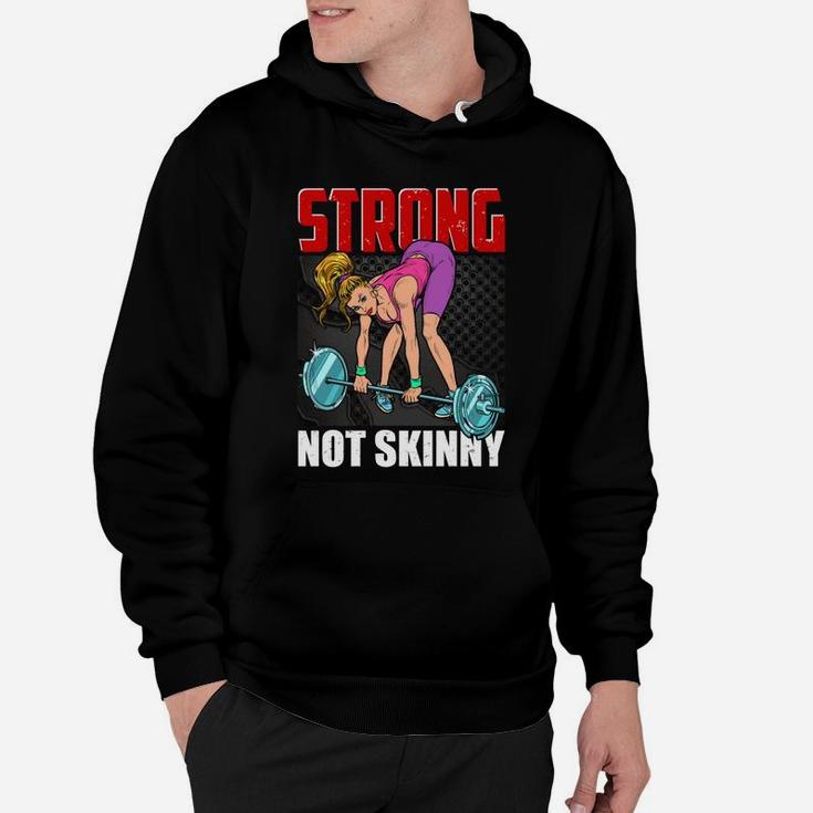 Gymnastic Girl Strong Not Skinny Motivation Hoodie