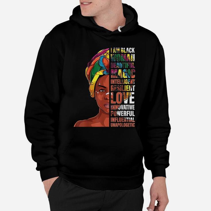 I Am Black Woman Afro African Woman - Black History Month Hoodie