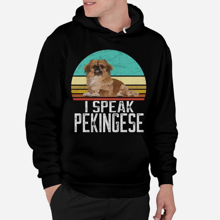 I Speak Pekingese - Retro Pekingese Dog Lover & Owner Hoodie