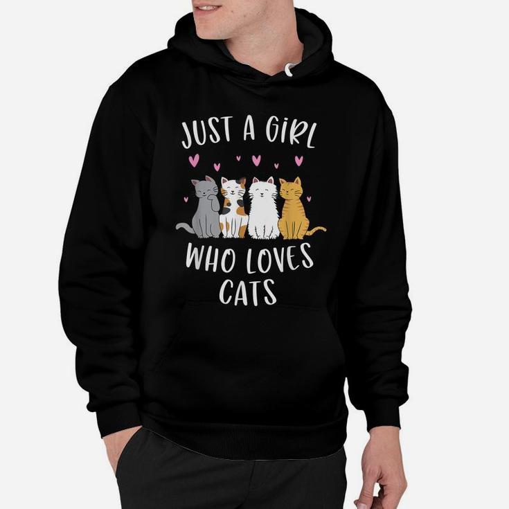 Just A Girl Who Loves Cats Cute Cat Lover Hoodie