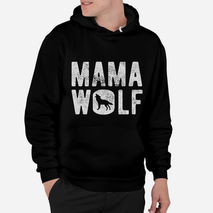 Mama Wolf Funny Camping Pack Mothers Day Hoodie