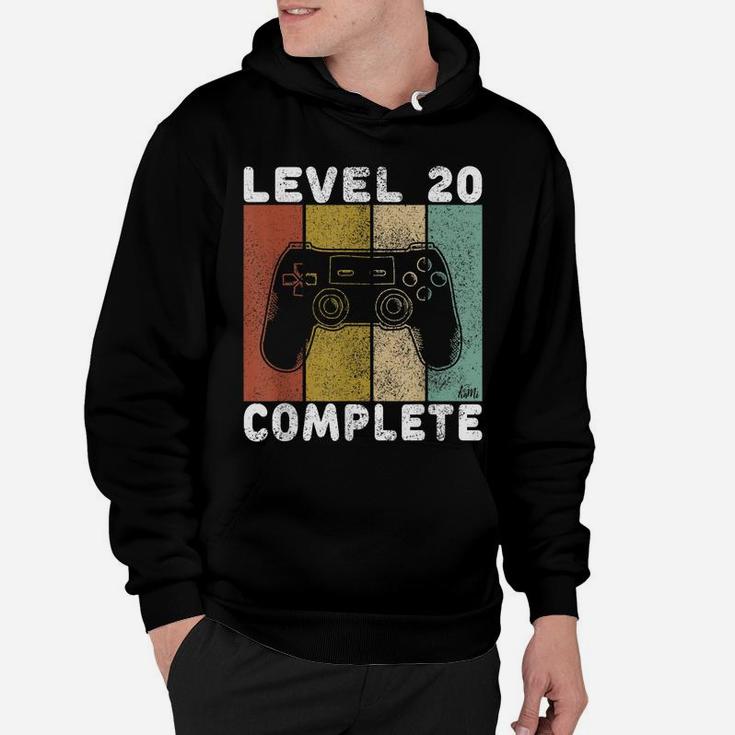 Mens 20Th Birthday Shirt Men Gaming Tshirt Level 20 Complete Hoodie