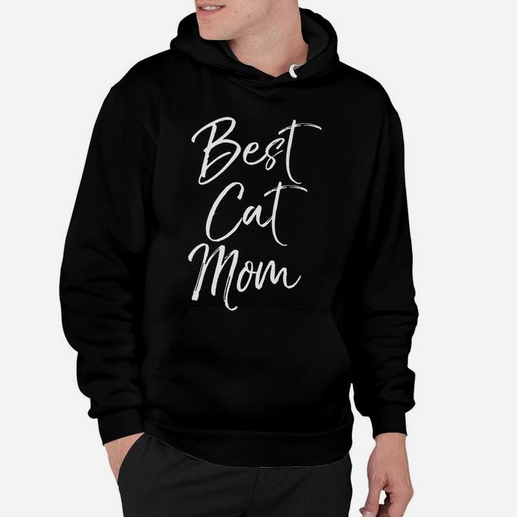Mens Cute Mother's Day Gift For Cat Mothers Funny Best Cat Mom Hoodie