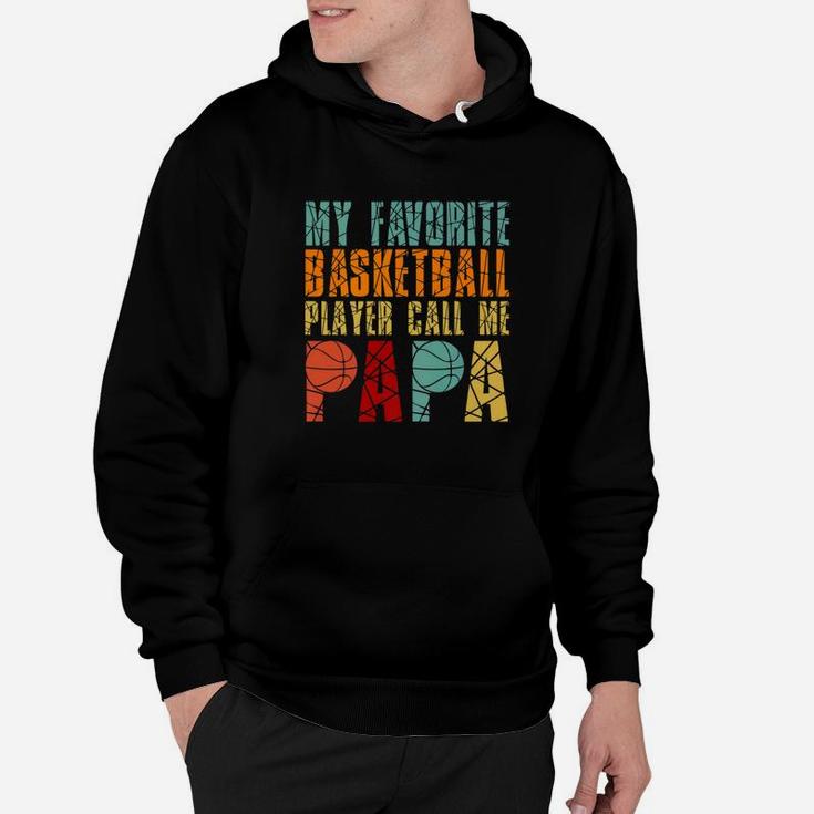 Mens Favorite Basketball Player Calls Me Papa Fathers Day Premium Hoodie
