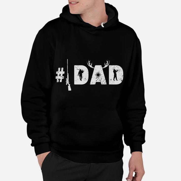 Mens Number One Best Hunting Dad Deer Hunter Father's Day Gift Hoodie