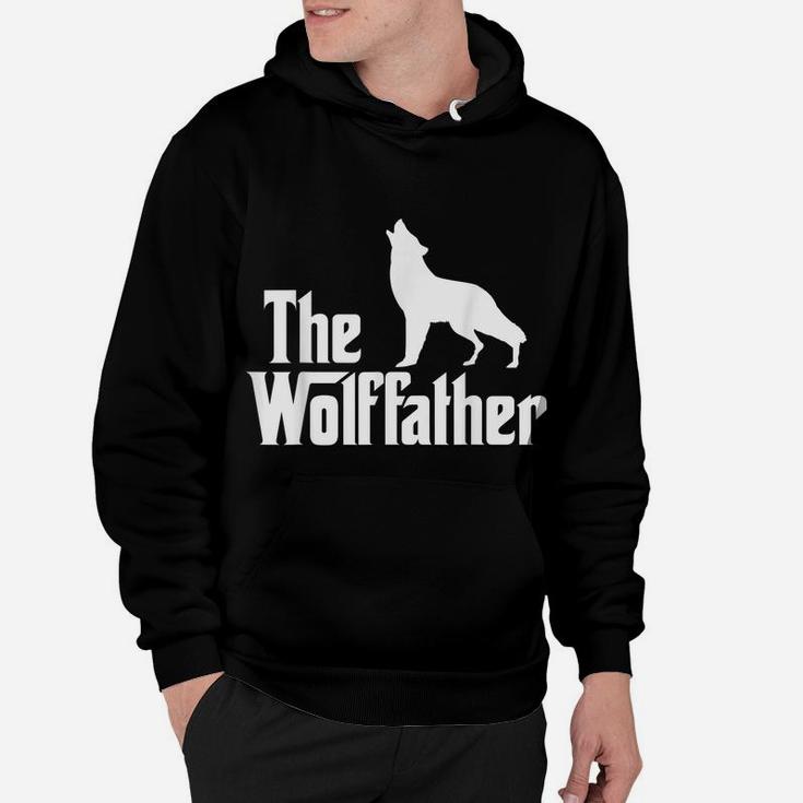 Mens The Wolffather Funny Wolves Lover Wolf Hoodie