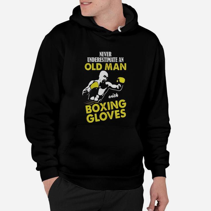 Never Underestimate An Old Man With Boxing Gloves Tshirt Hoodie