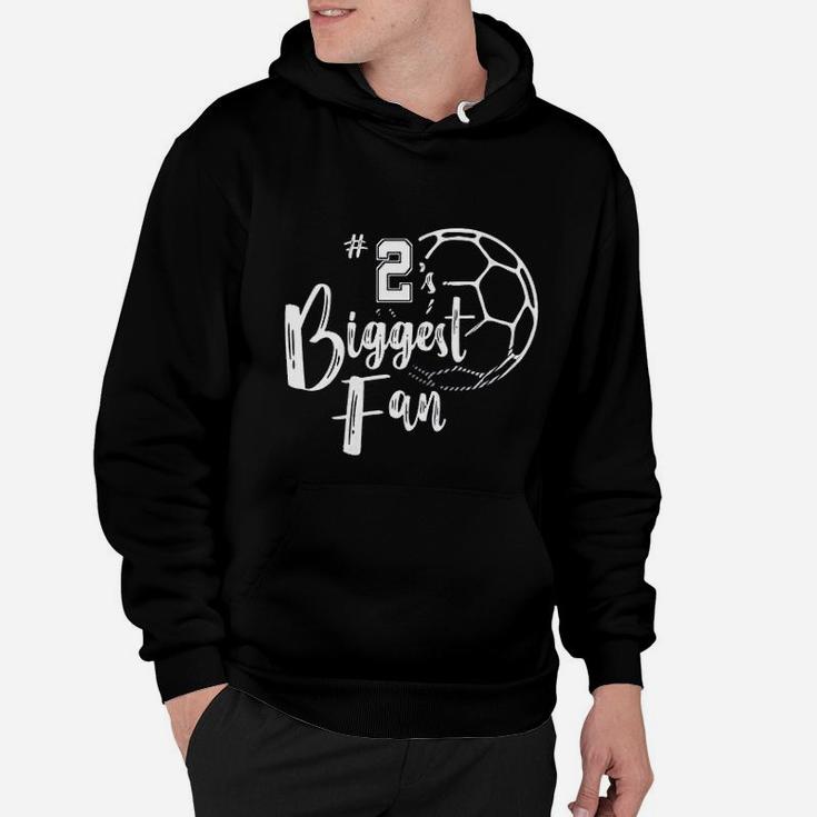 Number 2 Biggest Fan Soccer Player Mom Dad Family Hoodie