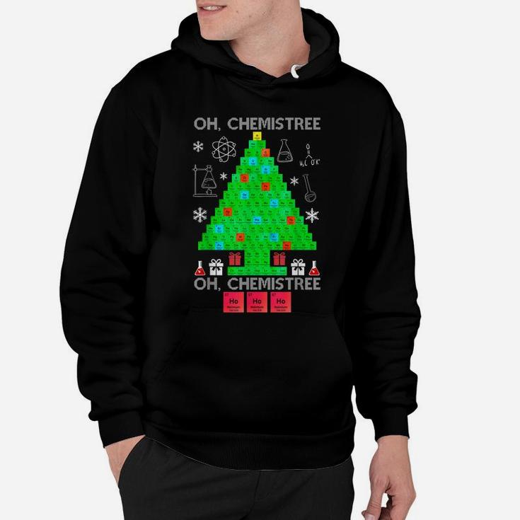Oh Chemist Tree Chemistree Funny Science Chemistry Christmas Hoodie