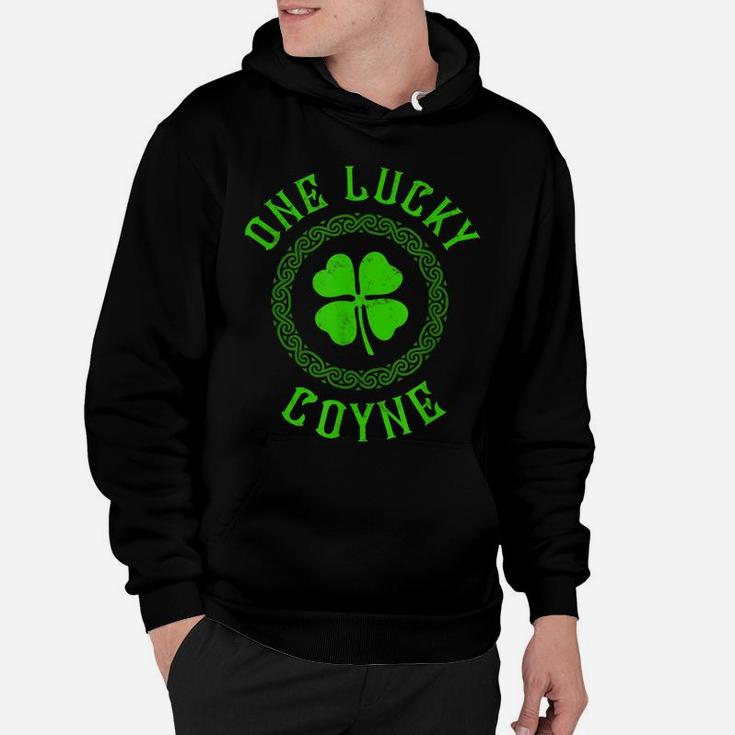 One Lucky Coyne Irish Last Name Distressed Clover T-Shirt Hoodie