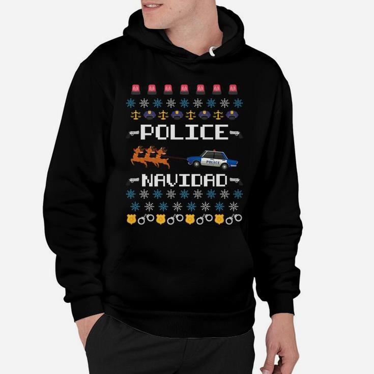 Police Navidad Ugly Christmas Sweater Funny Policeman X-Mas Hoodie