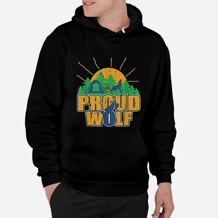 Proud Wolf Scout Cub Camping Boy Hiking Scouting Den Gift Hoodie