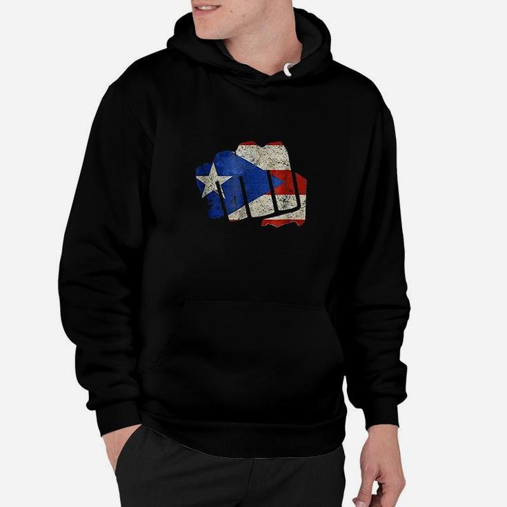 Puerto Rico Boxing Fist Boricua Gifts For Men Women Hoodie